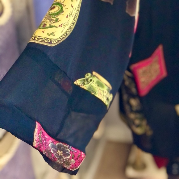 Harari vintage 100% silk kimono robe - Picture 8 of 12